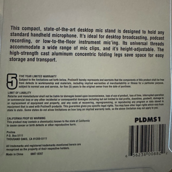 Proline | desktop mic stand - Picture 5 of 5